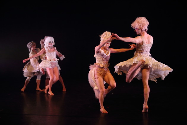 Kimball Wong, Thomas Fonua, Zoe Dunwoodie, Ellya Sam & Matte Roffe in Lina Limosani's One's Wicked Ways. Photo: Tony Lewis.